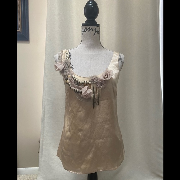 Anthropologie Tops - Anthropologie CLC Embellished Silk Tank